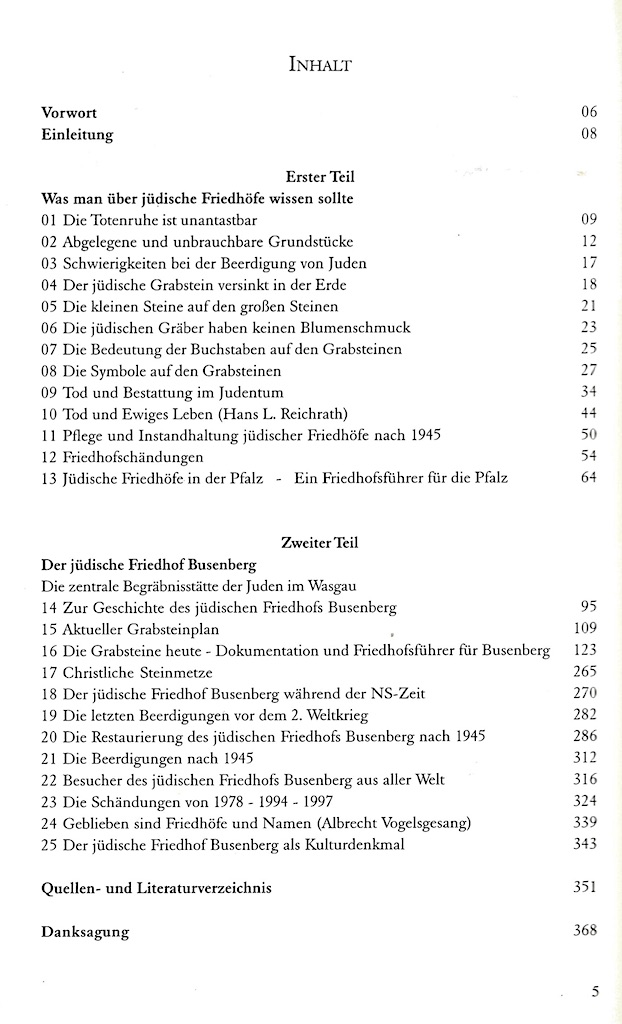 Der jüdische Friedhof Busenberg